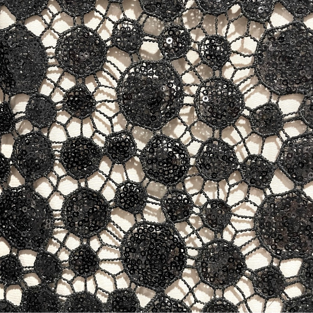 Alice + Olivia Black Sequin Patterned Mini Dress … - image 2